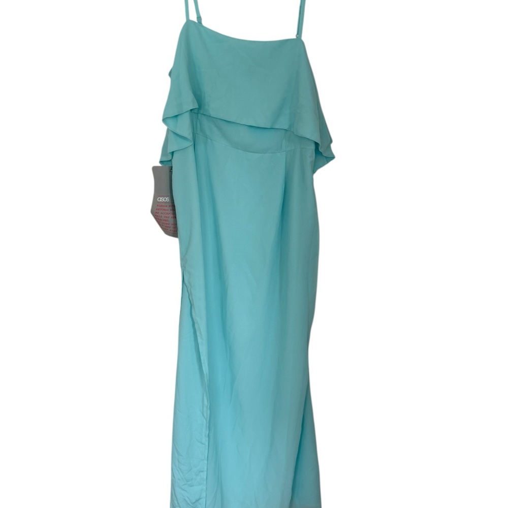 Elegant Aqua Blue Maxi Dress